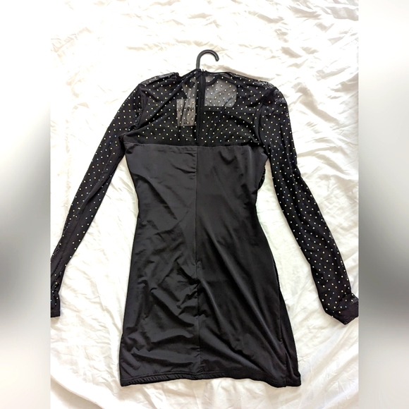 Forever 21 black long sleeve dress with rhinestones size large NWT - Picture 5 of 5